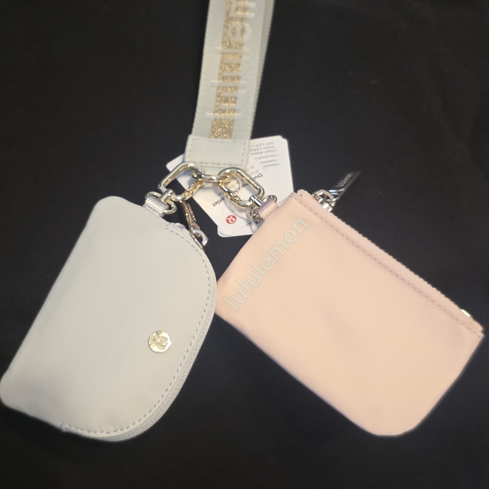 Lululemon Gray and Pink Mini Pouches